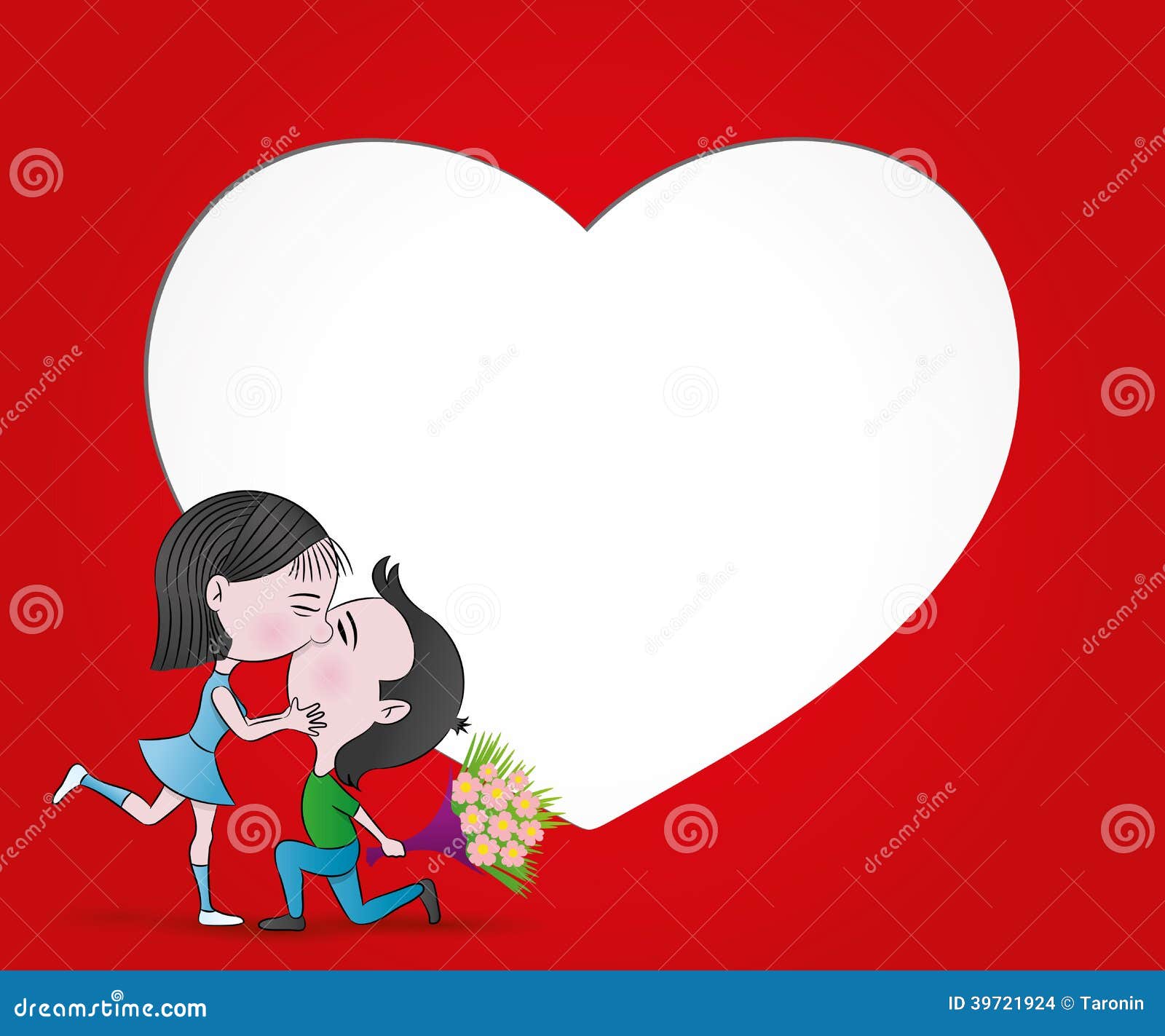 Romantic postcard. stock illustration. Illustration of design 39721924
