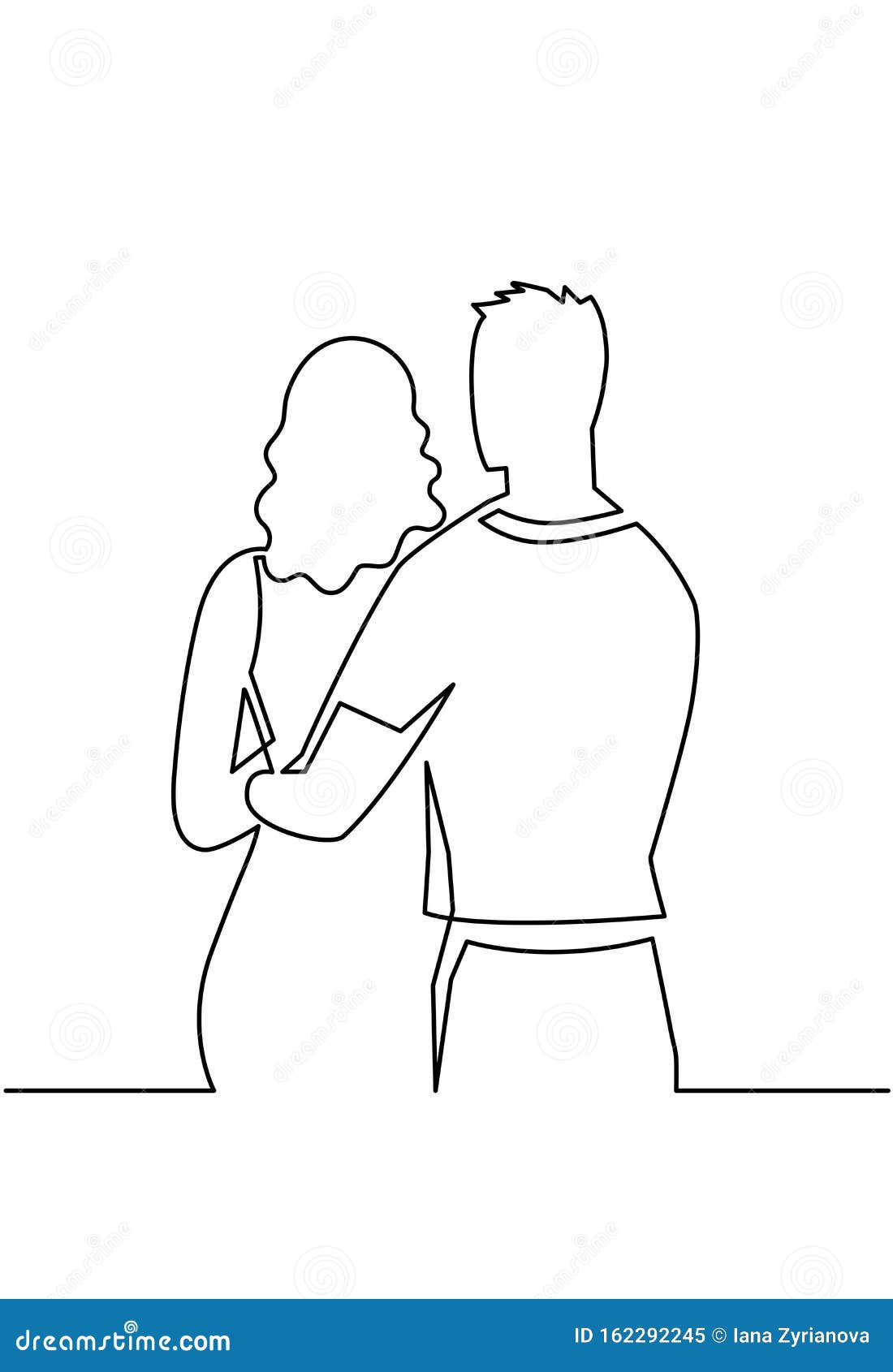 Romantic Relationship Continuous One Line Drawing. Romance, Young Couple in  Love Hug One Another Vector Art Stock Vector - Illustration of lovers,  minimalistic: 162292245