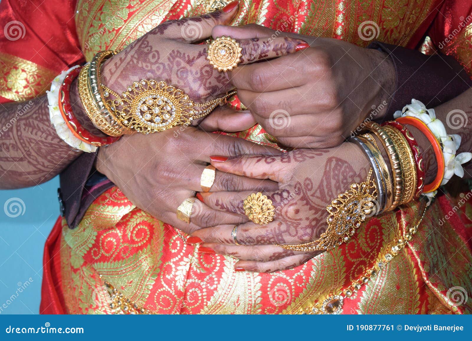 A Romantic Scene of the Newly Married Couple Stock Image - Image ...