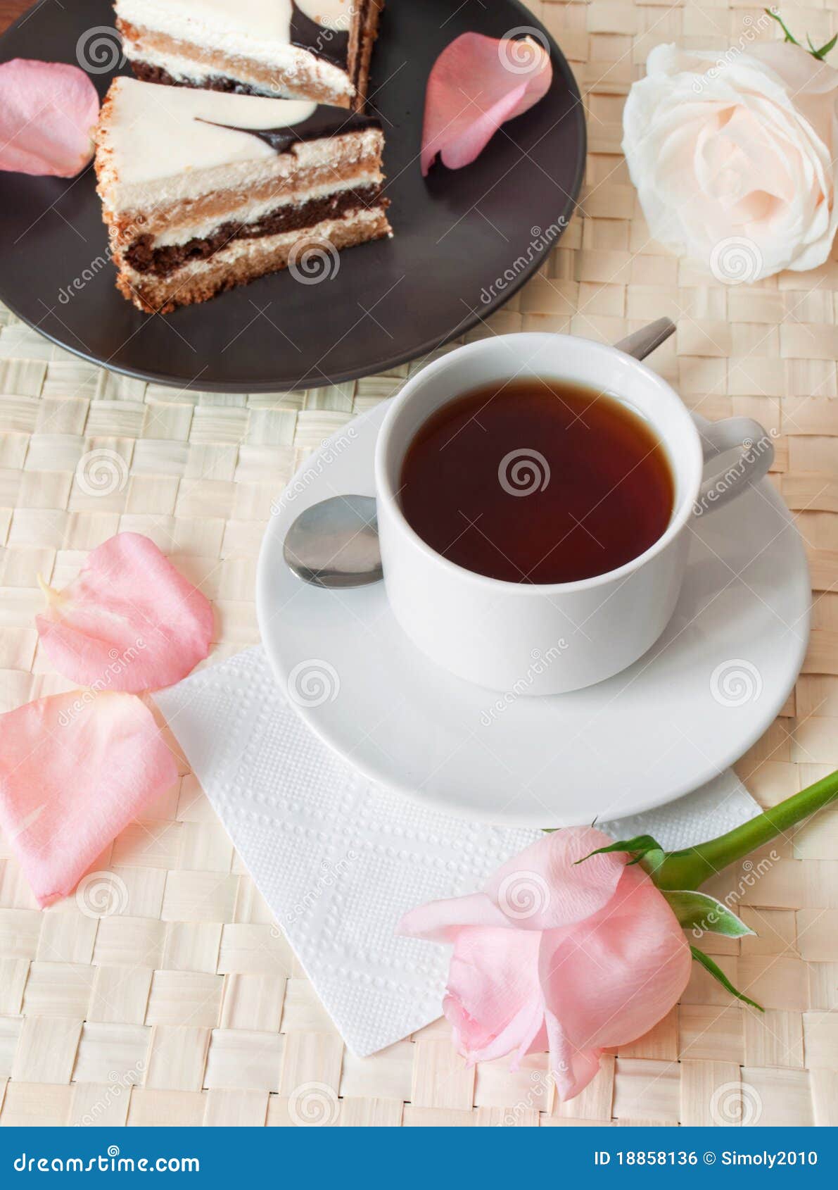 Romantic tea stock photo. Image of celebrate, happy, pink 18858136
