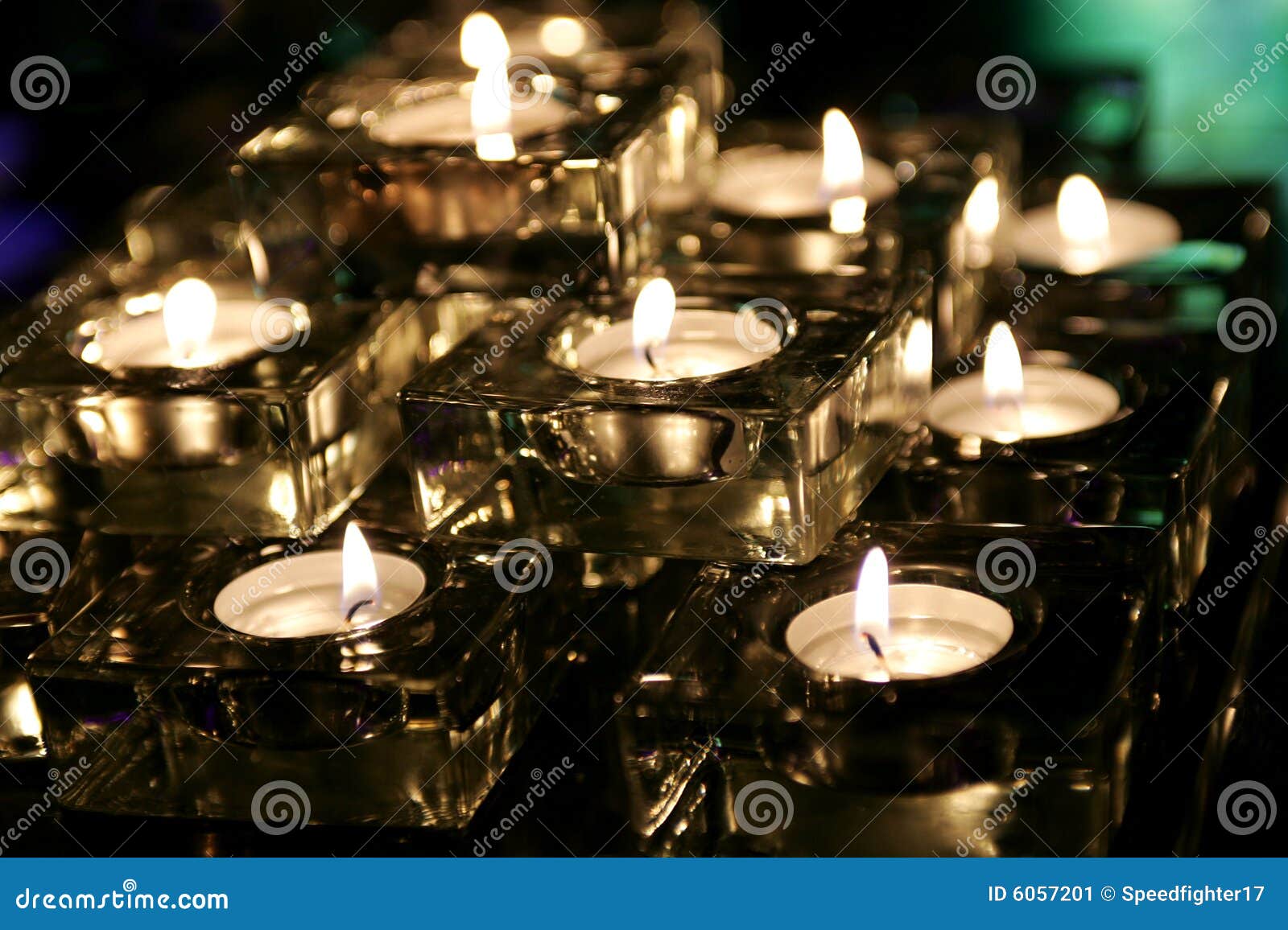 Romantic tea lights stock image. Image of light, wick 6057201