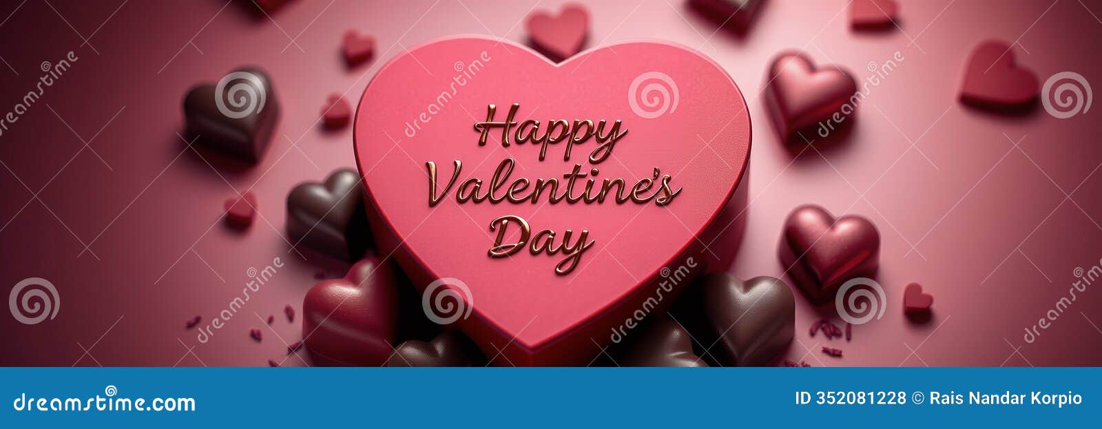 romantic valentine's day chocolate heart box with surrounding chocolates