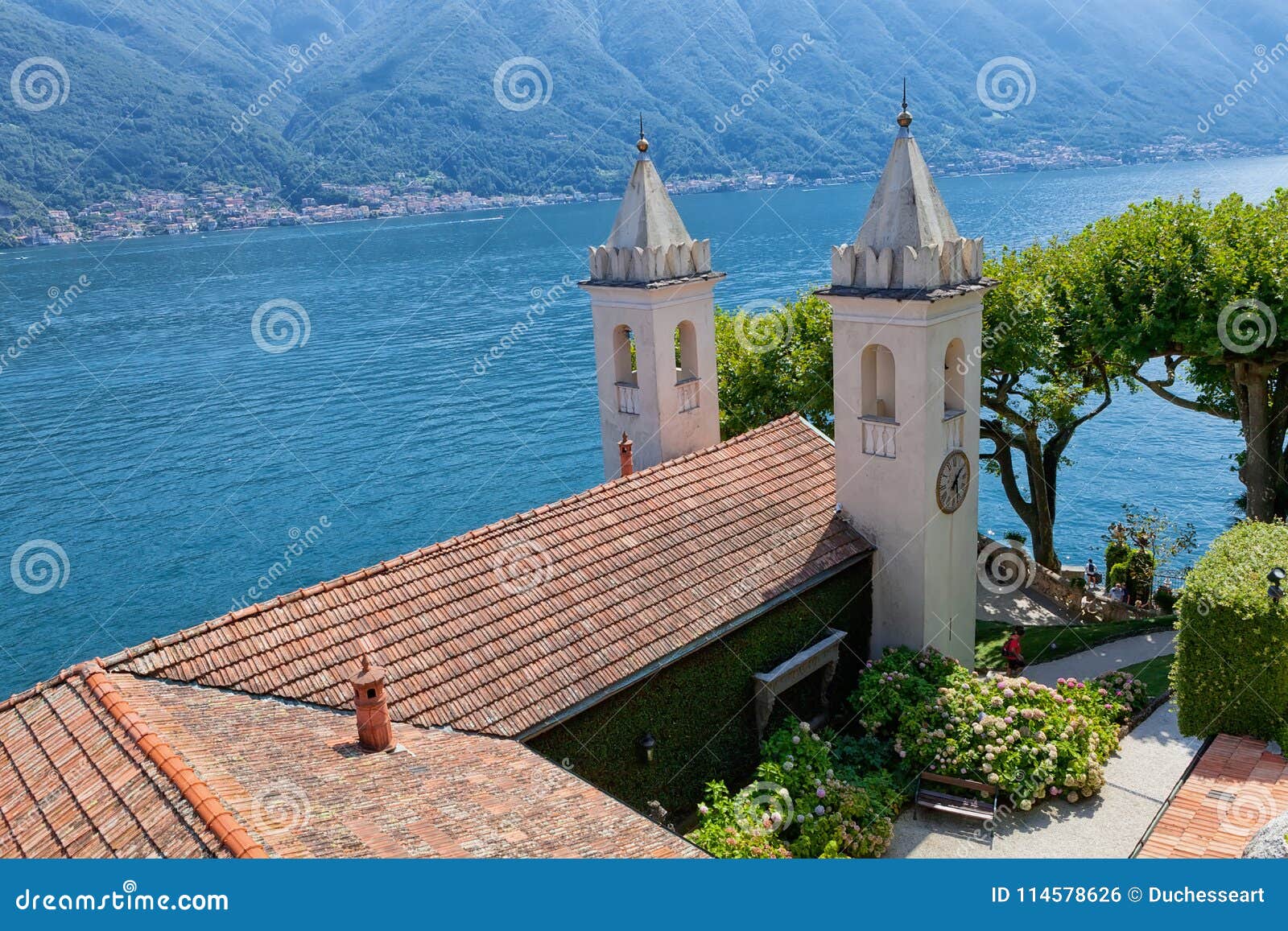 villa del balbianello on lake como, lenno, lombardia, italy