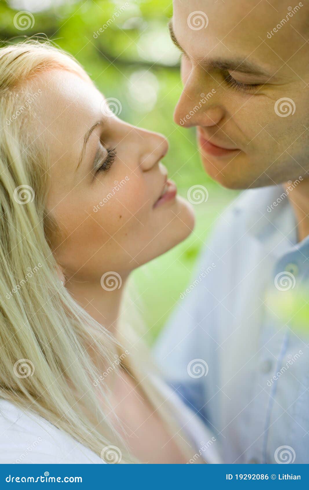 Romantic Young Couple about To Kiss. Stock Photo - Image of dating ...