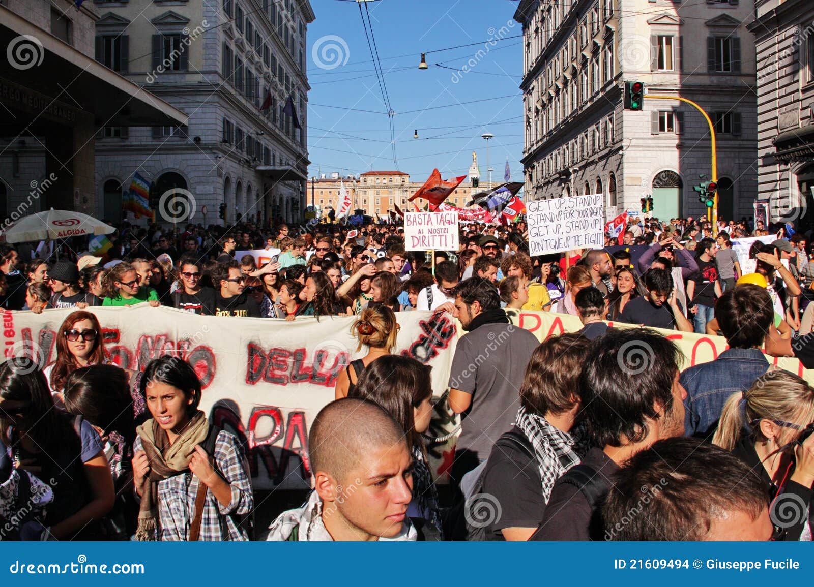 Rome 15 october 2011 editorial stock image. Image of protest - 21609494