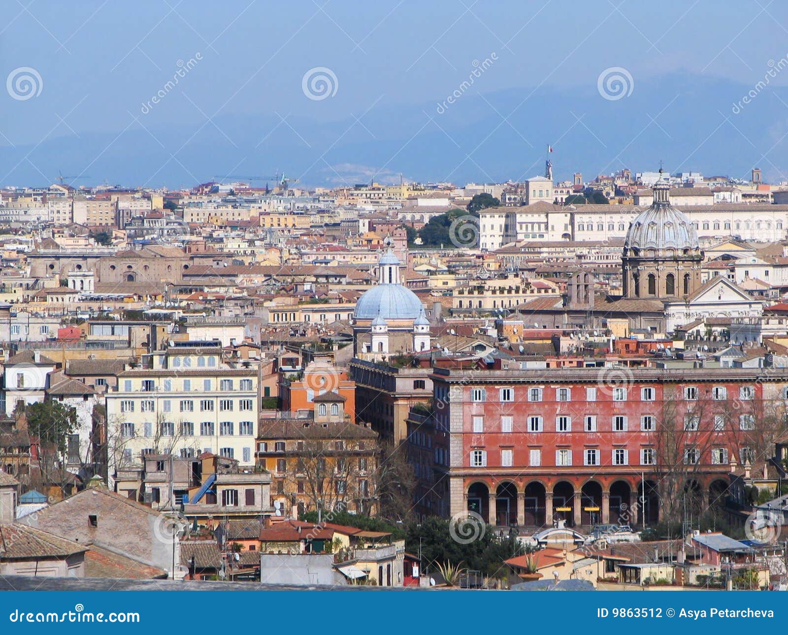 Rome from above stock photo. Image of town, ruin, landmark 9863512