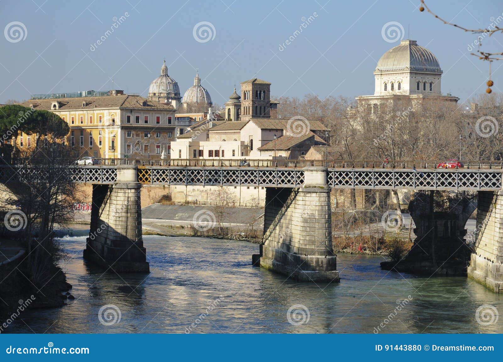 rome, bridge over the river