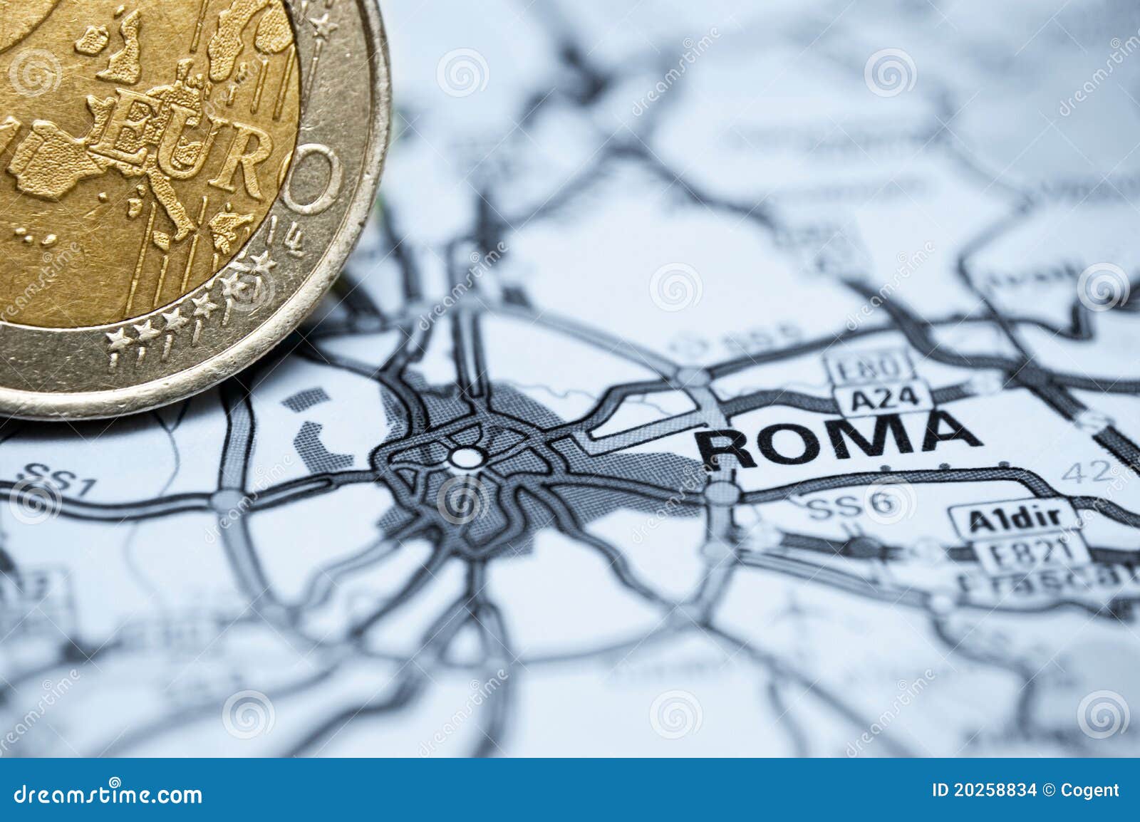 Rome and Euro coin stock photo. Image of countries, italy 20258834