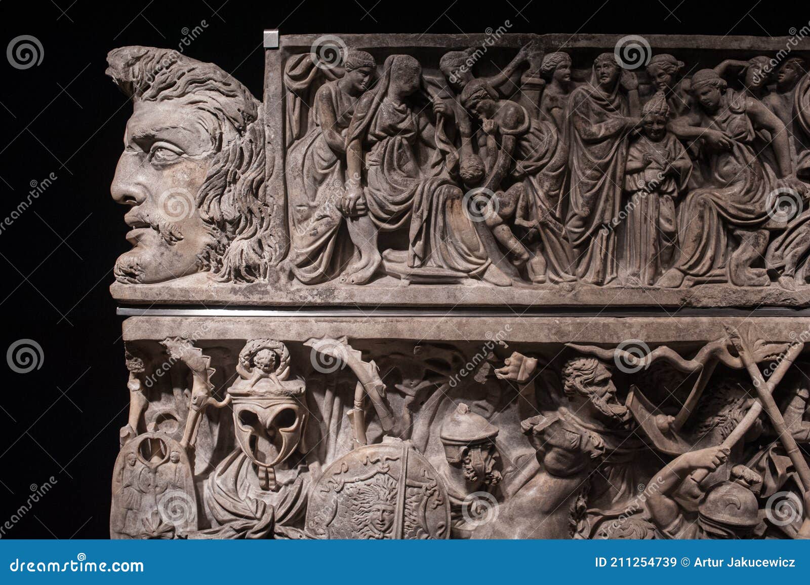 Rome, Italy â€“ 02 05 2018: the Portonaccio Sarcophagus in the National ...