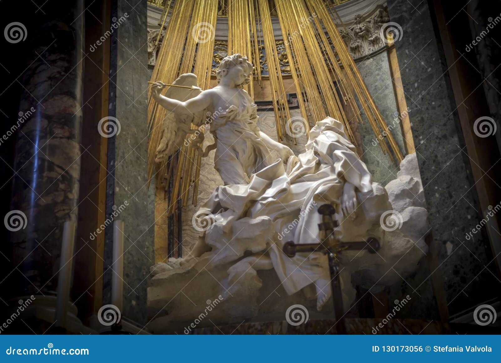 Rome Italy. Famous Sculpture by Bernini, Ecstasy of St Teresa in Stock ...