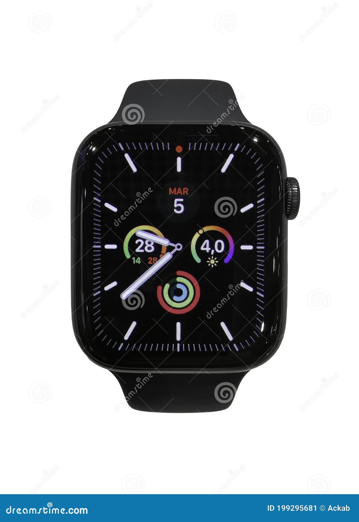 Apple Watch Series 5 44mm Space Gray Aluminum Case with Black