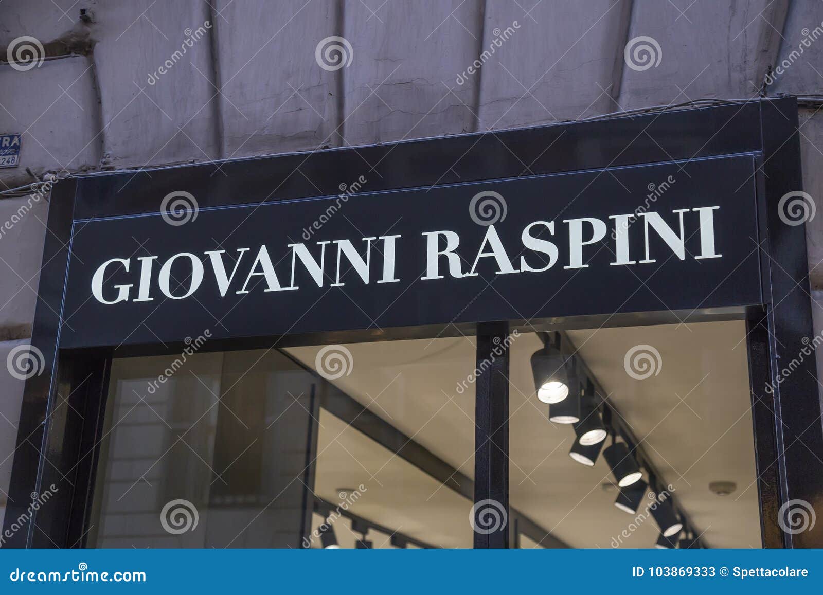 Giovanni Raspini Store Logo Editorial Stock Photo - Image of crystal ...