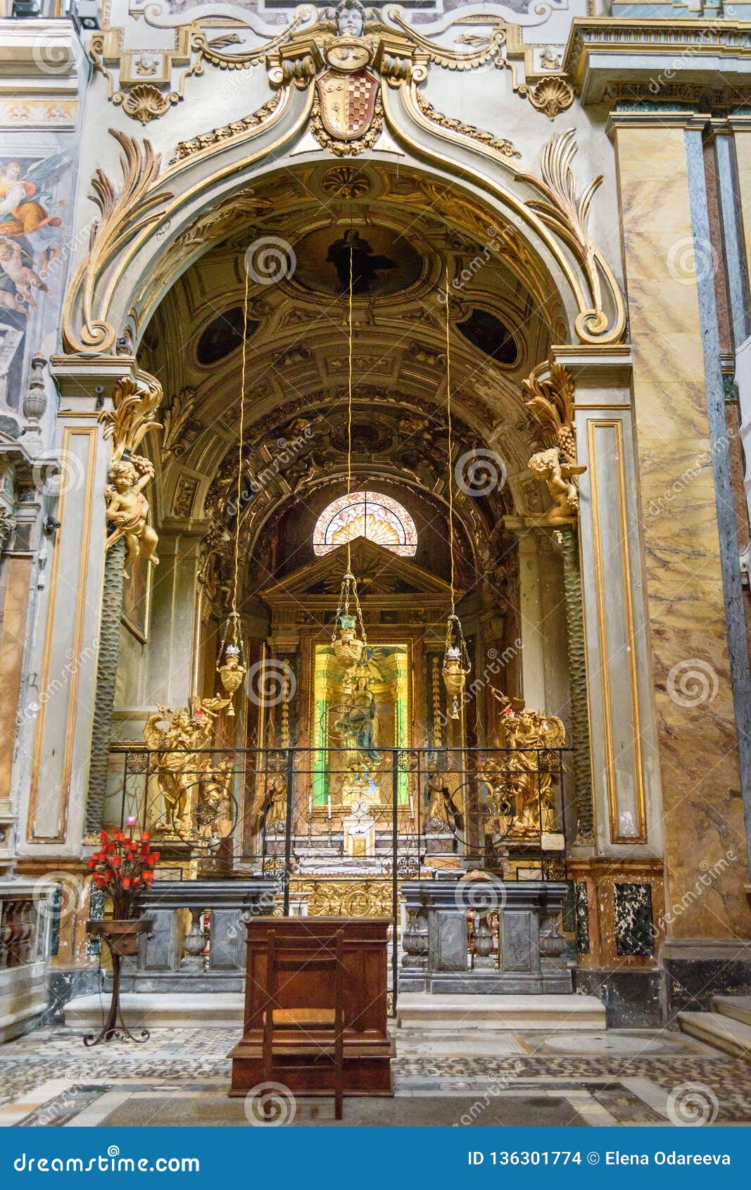 Interior of Basilica Di Santa Maria in Ara Coeli in Rome. Italy ...