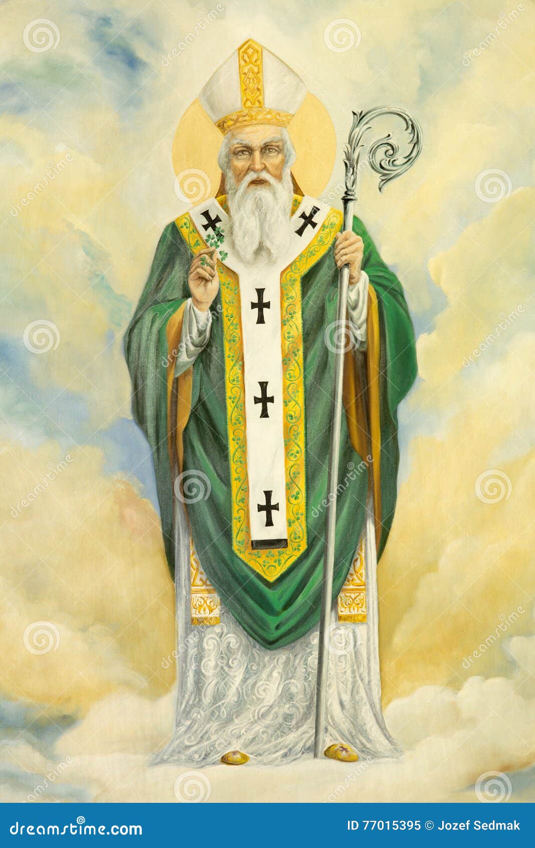 Basilica Di Santa Maria Ausiliatrice ROME, ITALY, 2016: the St. Patrick Painting in Church Basilica Di Santa