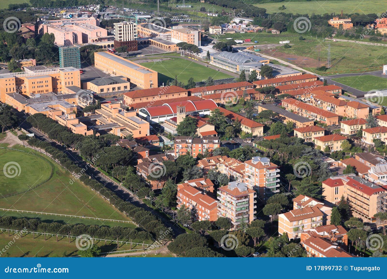 Rome suburb stock photo. Image of aerial, travel, italian 17899732