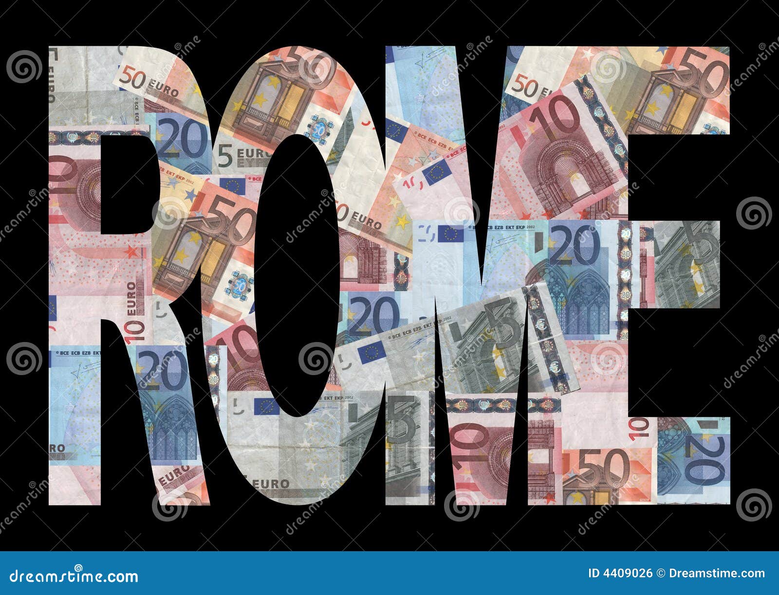 Rome text with euros stock illustration. Illustration of fortune 4409026