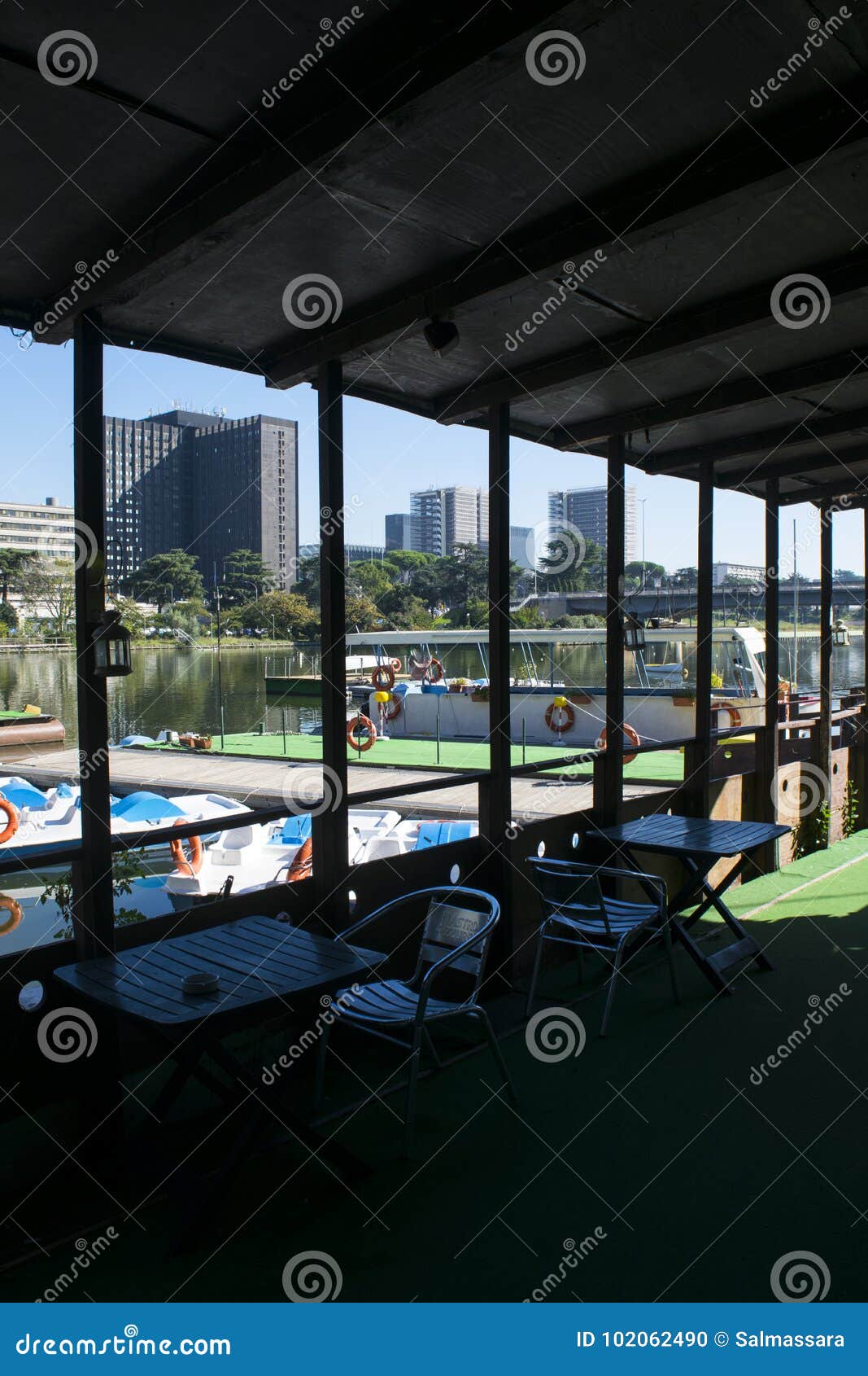 rome unusual view of the artificial lake and the eur district