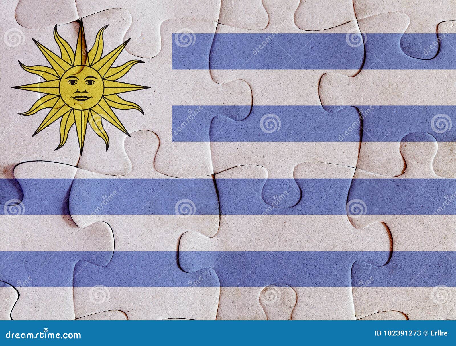 Rompecabezas De La Bandera De Uruguay Stock de ilustración Ilustración de pedazo, montevideo