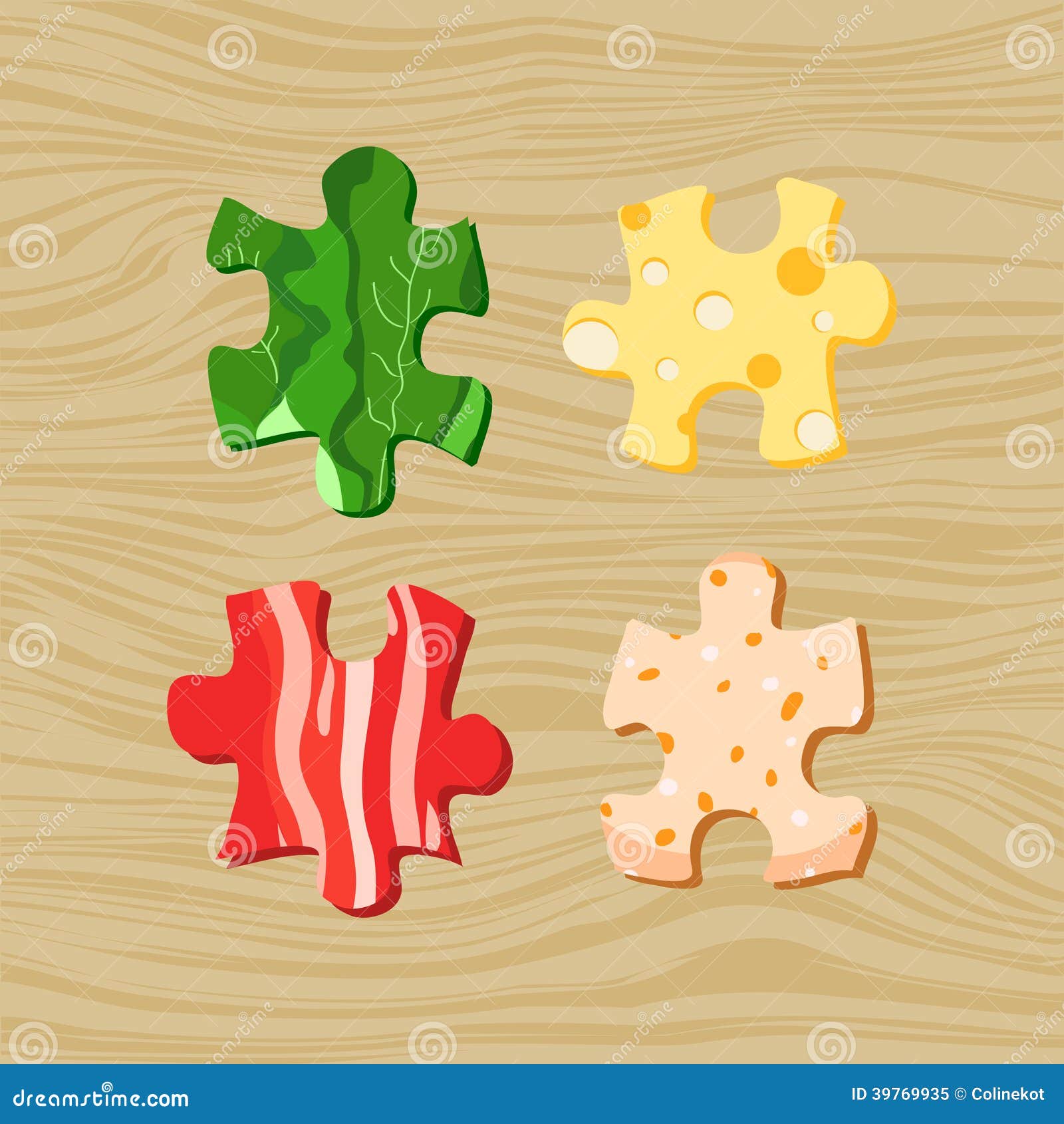 rompecabezas de comida