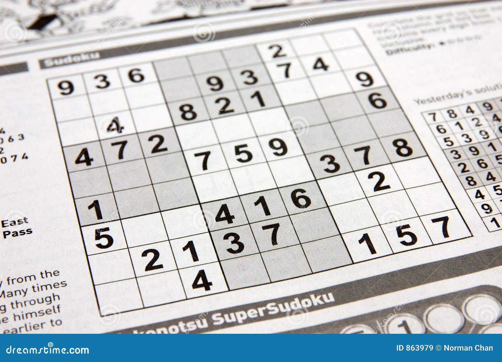 Rompecabezas Sudoku imagen archivo. Imagen de concepto -