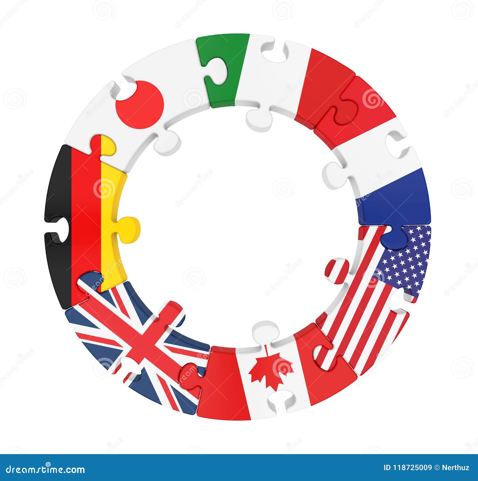 Rompecabezas Del Círculo De Los Países El G7 Aislado Stock de ilustración - Ilustración de aislado, países: 118725009