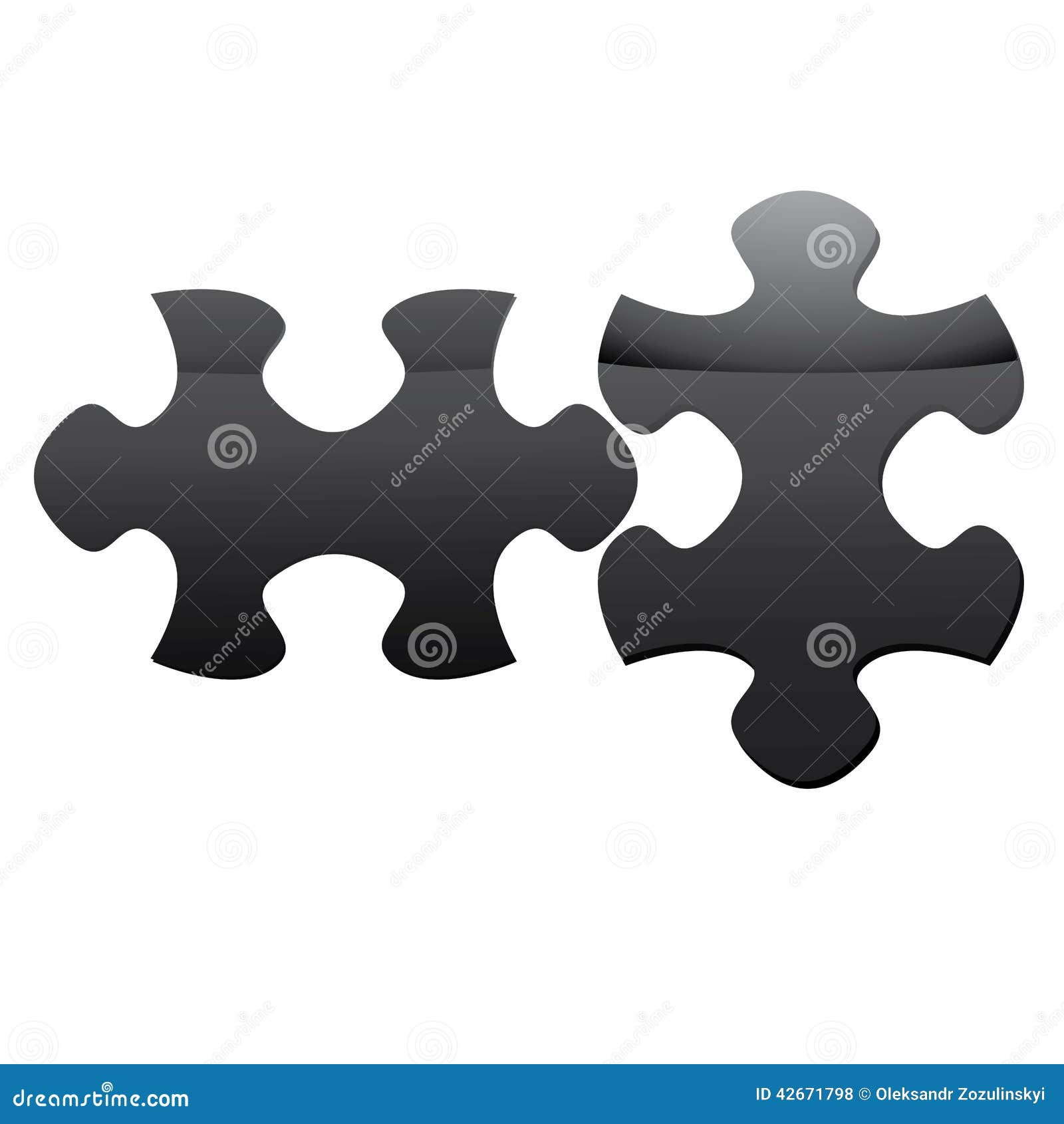 Rompecabezas Negro Dos Trama Stock de ilustración Ilustración de