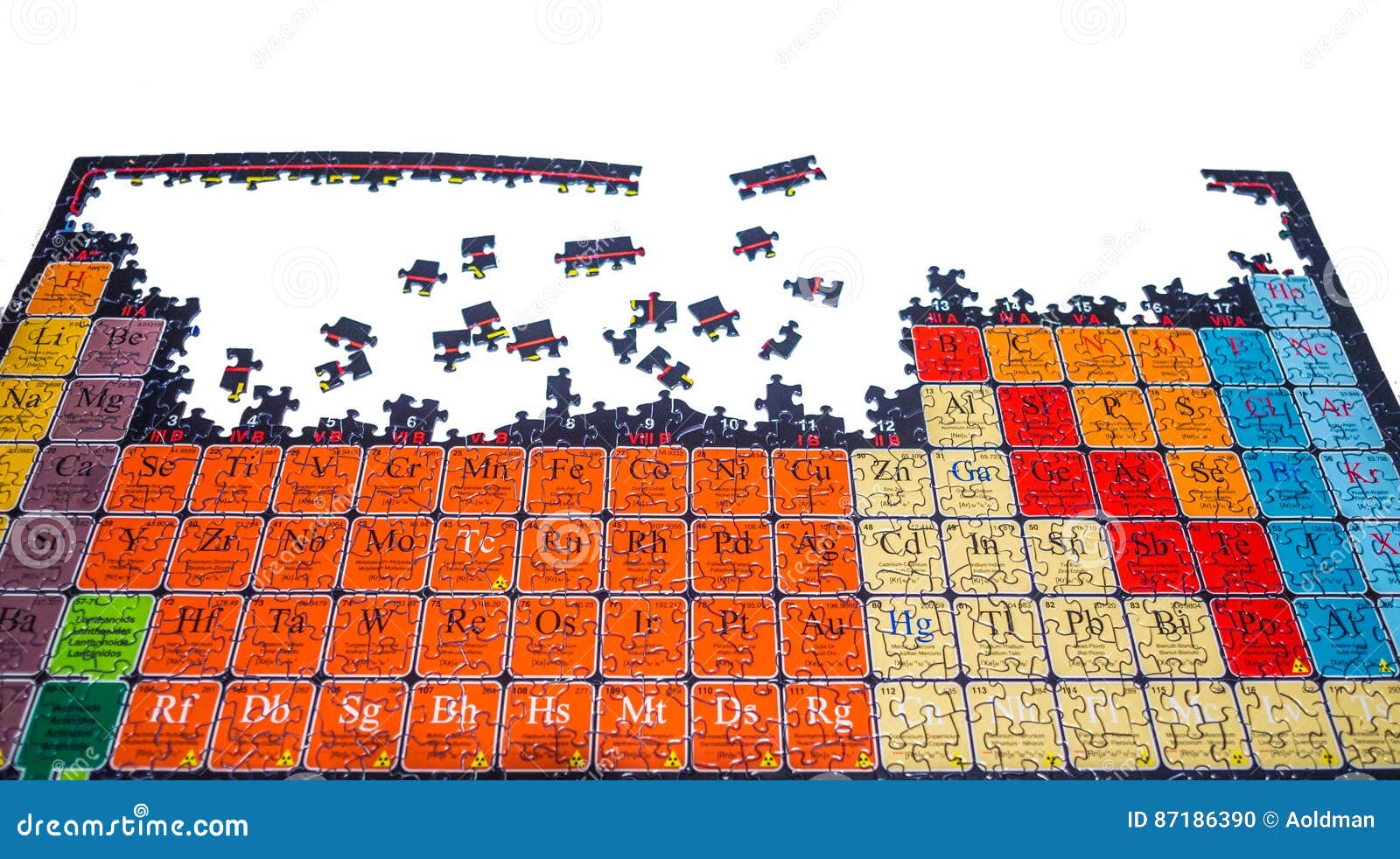 tabla periodica en rompecabezas