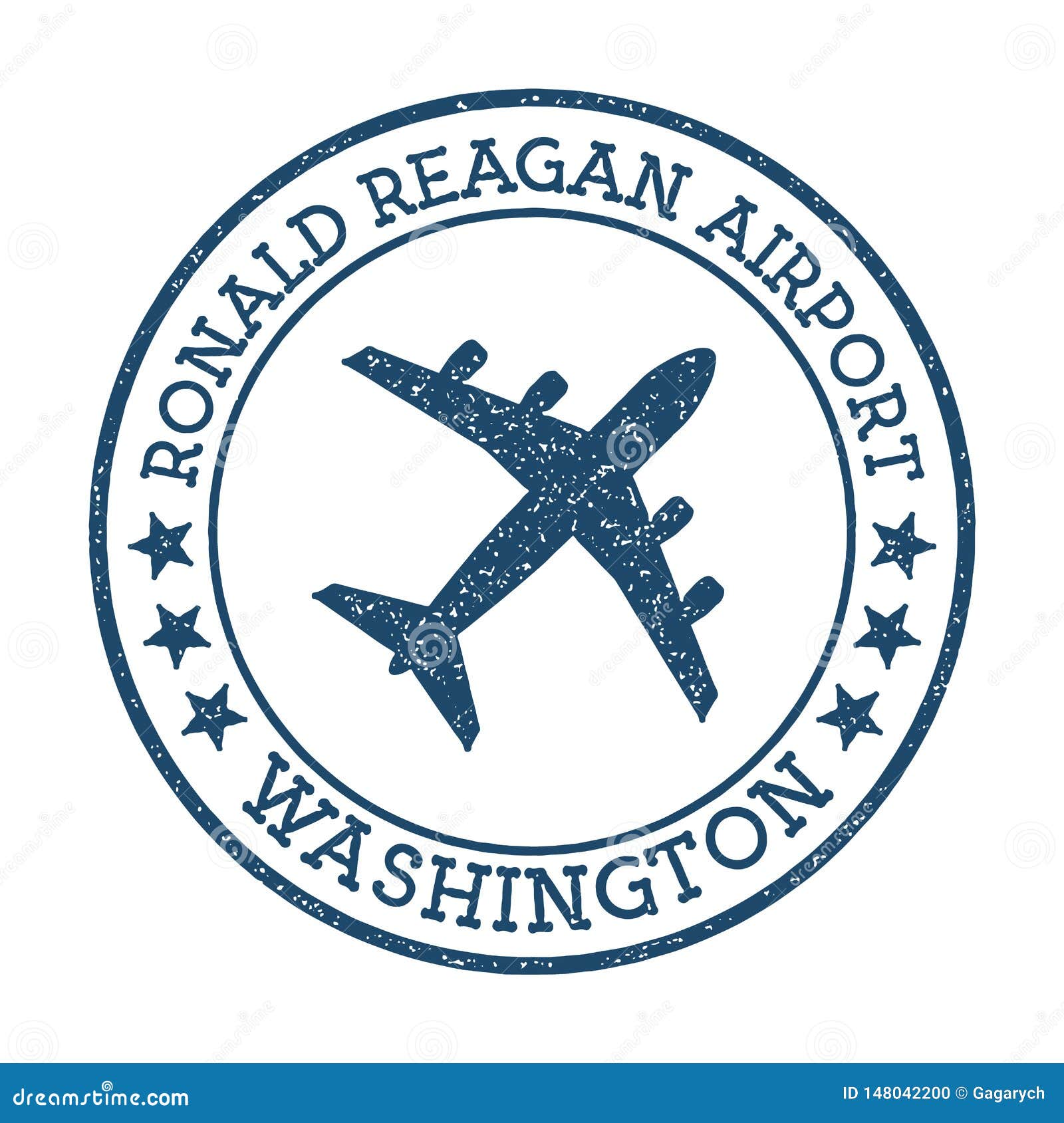 Ronald Reagan Airport Washington Logo. Stock Vector - Illustration of