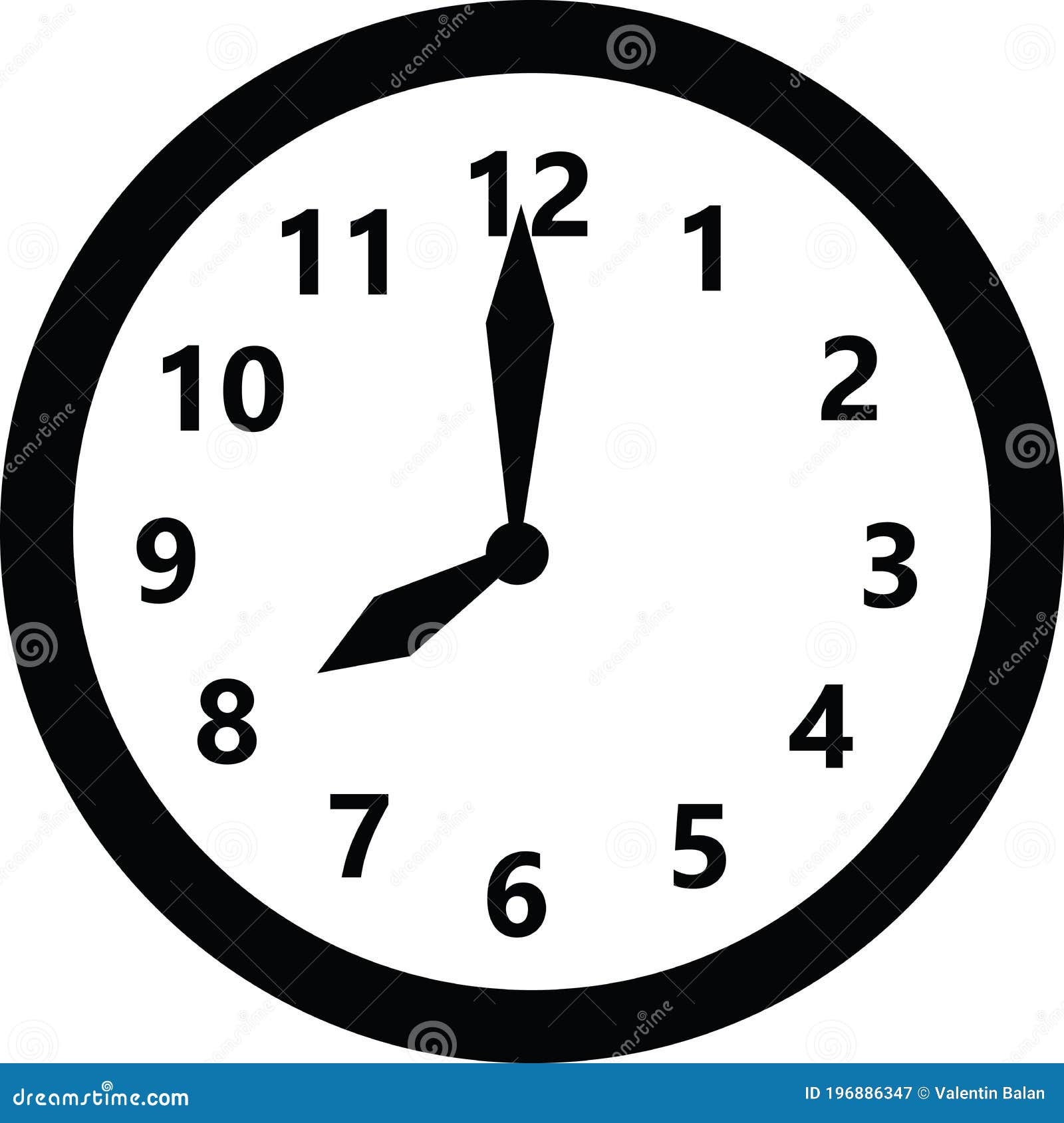 Ronde Klok Met Acht Oclock Vector Illustratie Illustration Of Gezicht ronde-klok-met-acht-oclock-vector-illustratie-illustration-of-gezicht