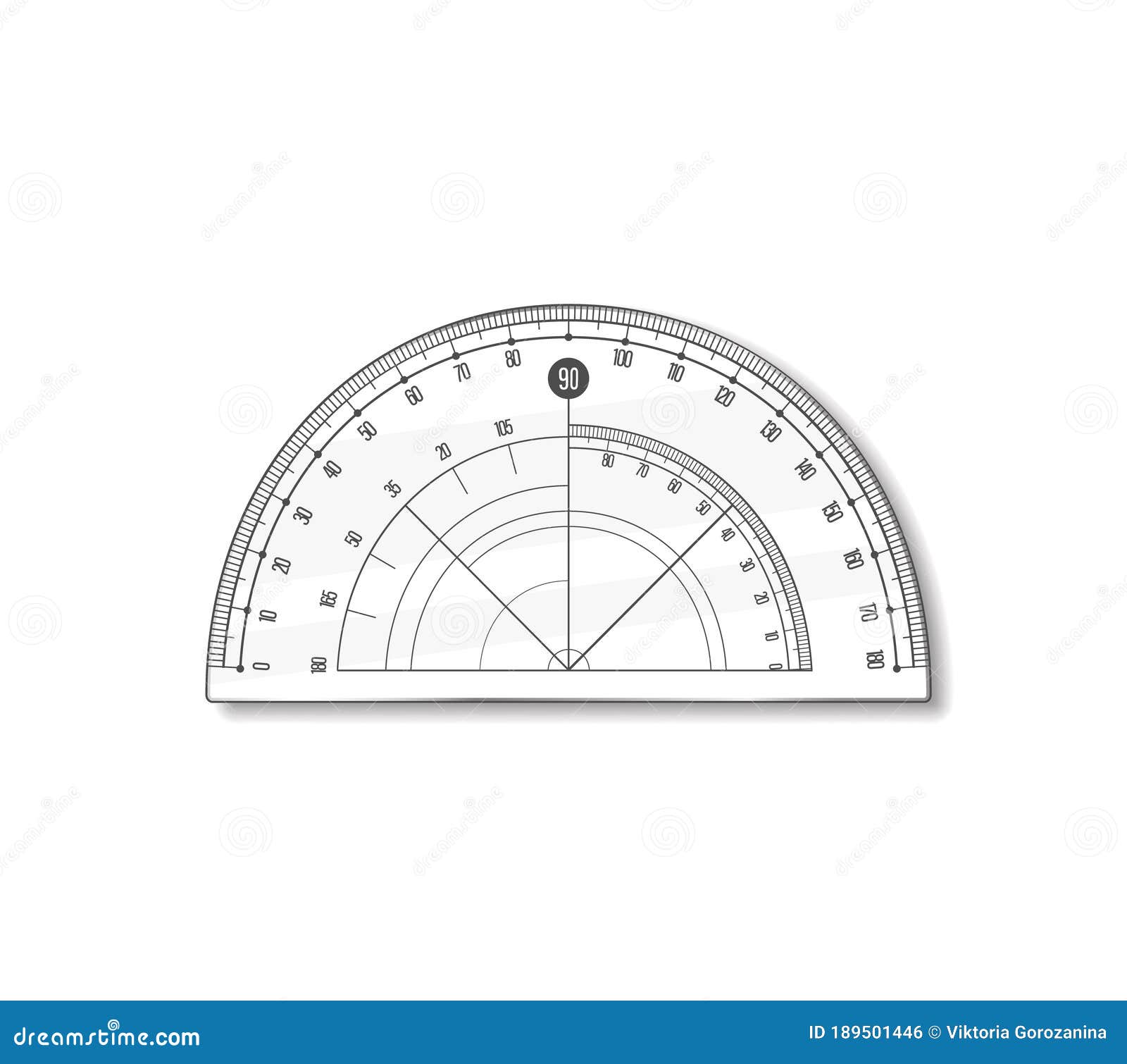 strottenhoofd Twee graden Bomen planten Ronde Liniaal Van De Hoek Van De Protractor. Vectorwiskundegeometrie  Transparante Plastic School- En Kantooraccessoires. Radiansch Stock  Illustratie - Illustration of meting, geïsoleerd: 189501446