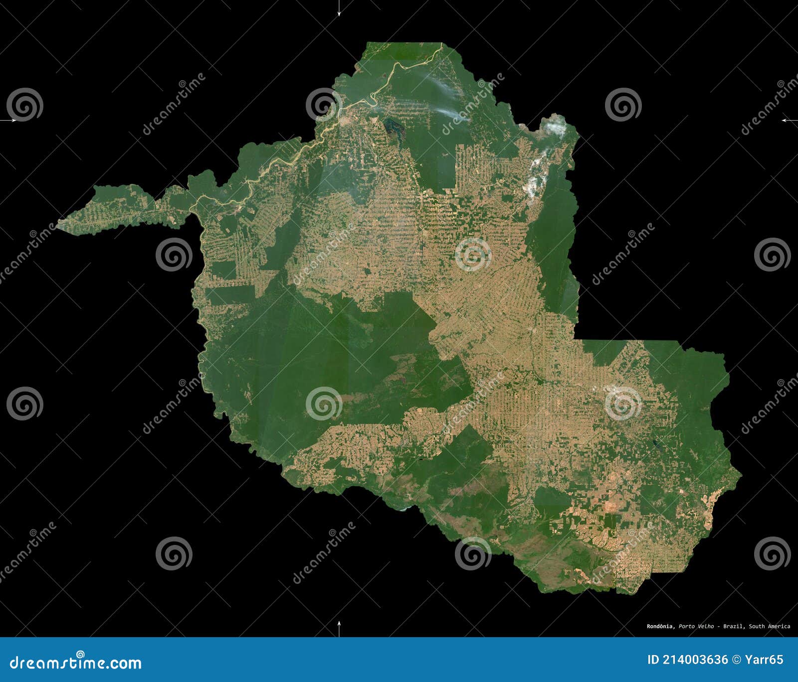 Localização do estado de Rondônia, Brasil.