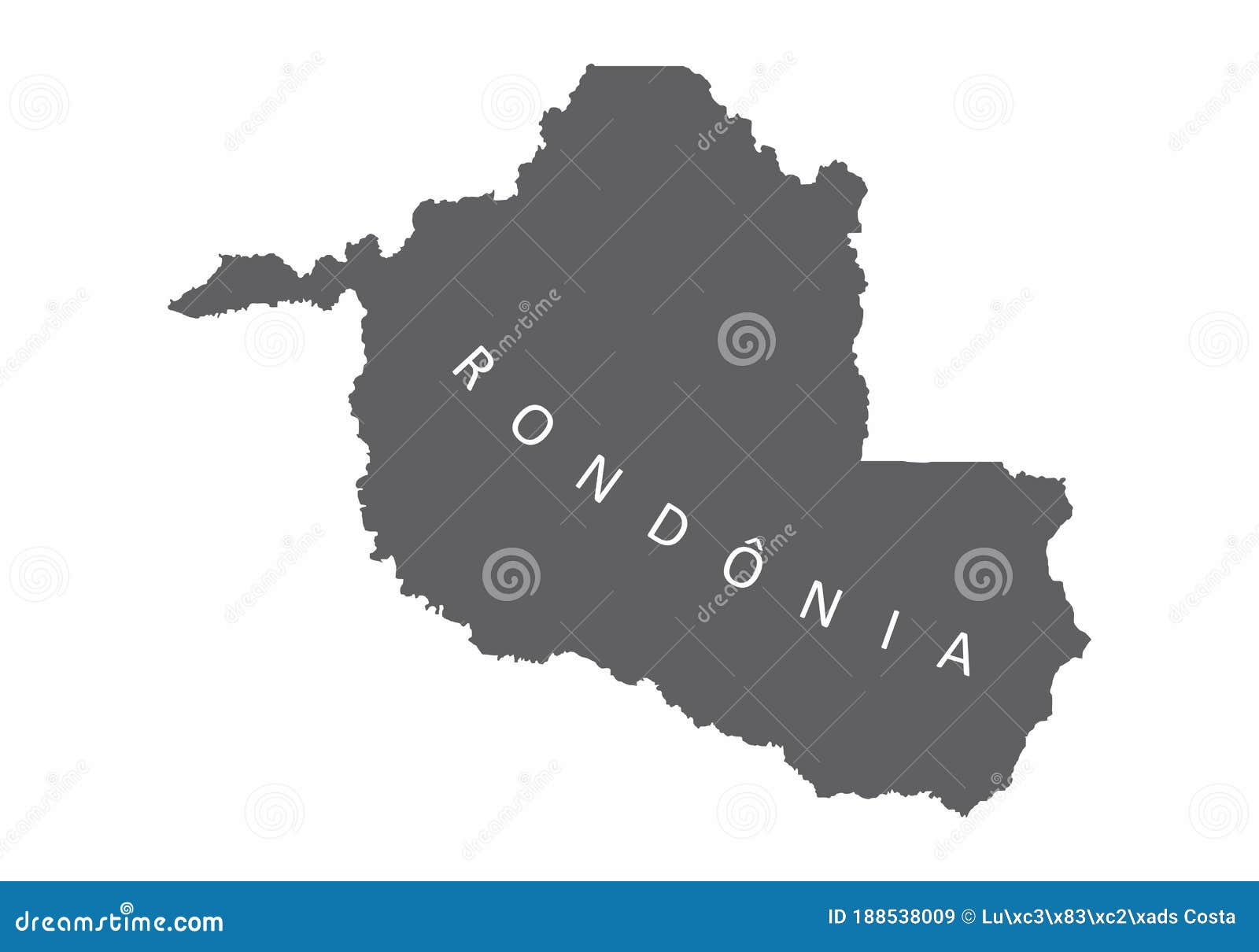 rondonia state map silhouette