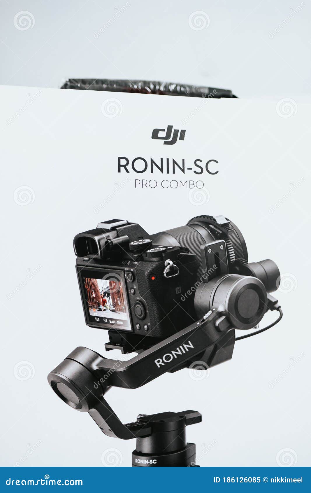 RONIN SC New Gimbal Stabilizer from DJI on the Box. Editorial