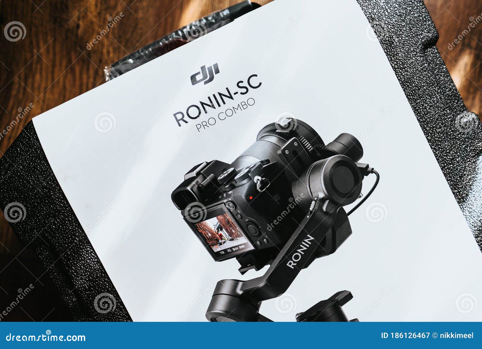 RONIN SC New Gimbal Stabilizer from DJI on the Box. Editorial