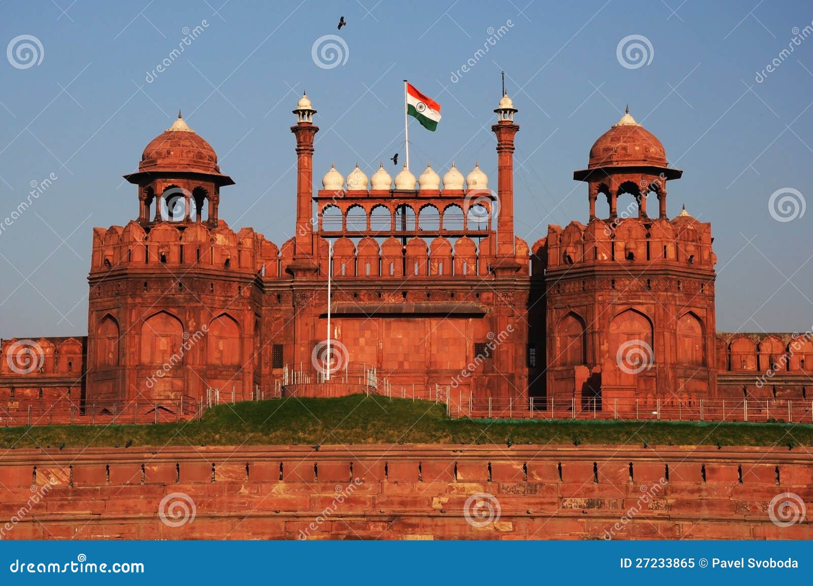 Rood Fort in Oud Delhi, India Stock Afbeelding Image of fort