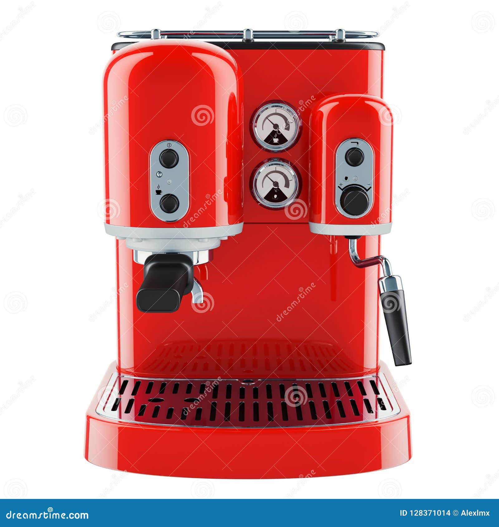Modieus Vernauwd gezond verstand Rood Koffiezetapparaat of Koffiemachine Retro Ontwerp Het 3d Teruggeven  Stock Illustratie - Illustration of keuken, gevormd: 128371014