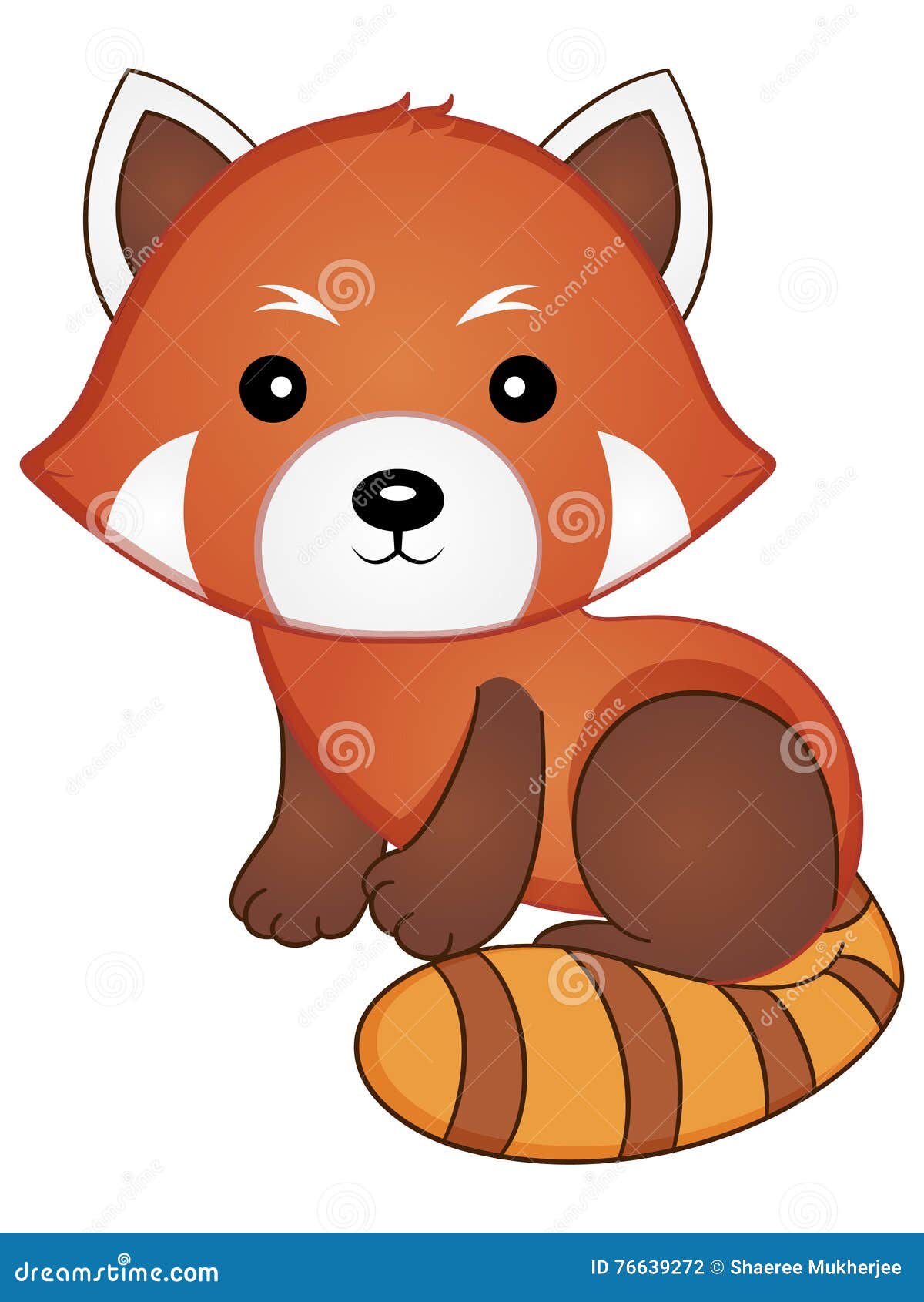 Rood Panda Vector Illustration Stock Foto Illustration of leuk, rood 76639272