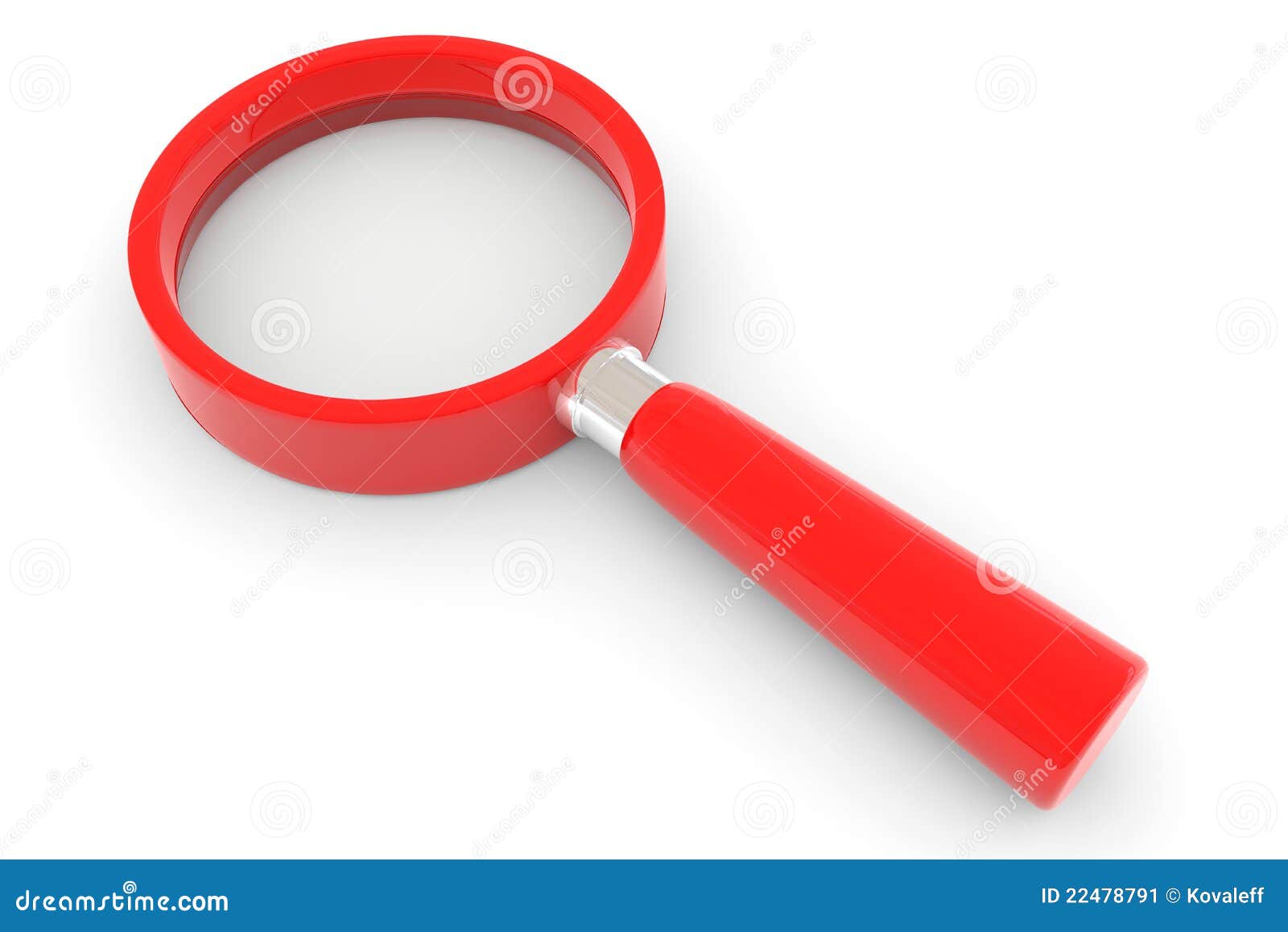 Rood vergrootglas. stock illustratie. Illustration of voorwerp - 22478791