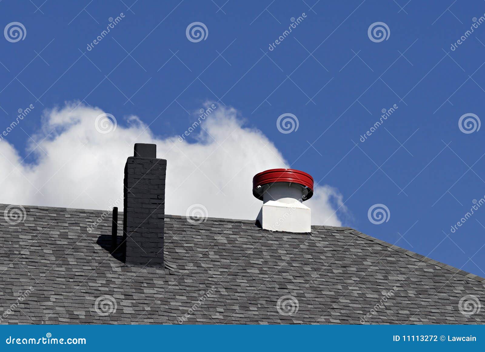 Roof Chimney and Vent stock photo. Image of elevated 11113272