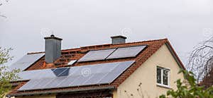 Roof With Combined Photovoltaic Systems And Solar Cells For Electricity 