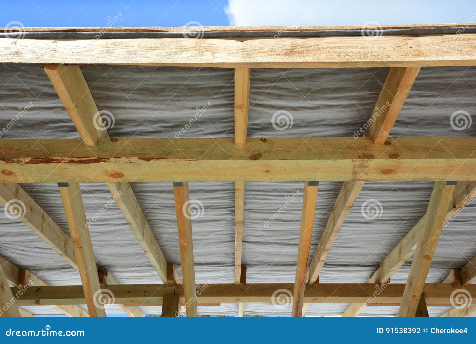 Roof Contractor Repair Wooden Roof Construction House Building