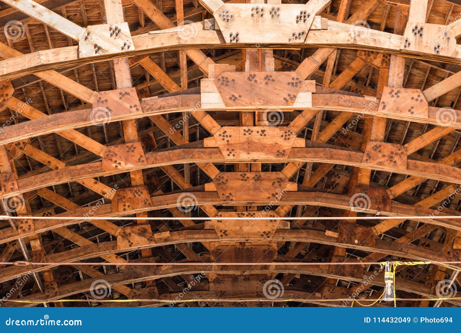 Roof Frame And Ceiling Architectural Background Stock