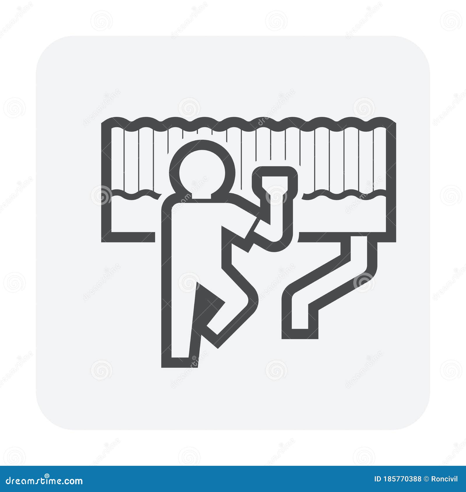 Gutter cleaning icon stock vector. Illustration of concrete 185770388