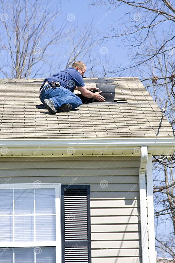 Roof Inspector stock photo. Image of inspector, insurance 4674542