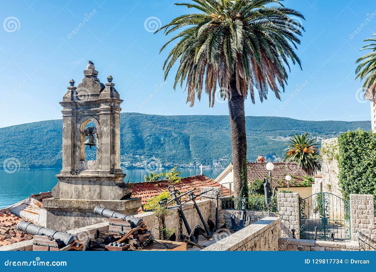 Roof Of Leopold Mandic Church In The Old Town Of Herceg Novi Mo Stock Photo Image Of Exterior Herceg 129817734