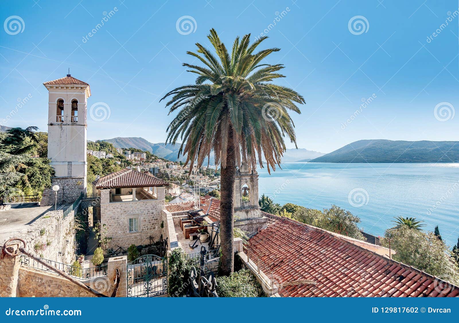 Roof Of Leopold Mandic Church In The Old Town Of Herceg Novi Mo Stock Photo Image Of Architecture Exterior 129817602