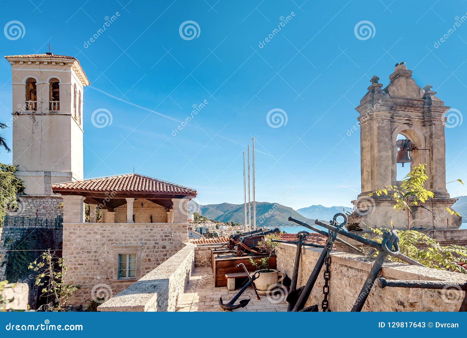 Roof Of Leopold Mandic Church In The Old Town Of Herceg Novi Mo Stock Image Image Of Novi Jerome 129817643