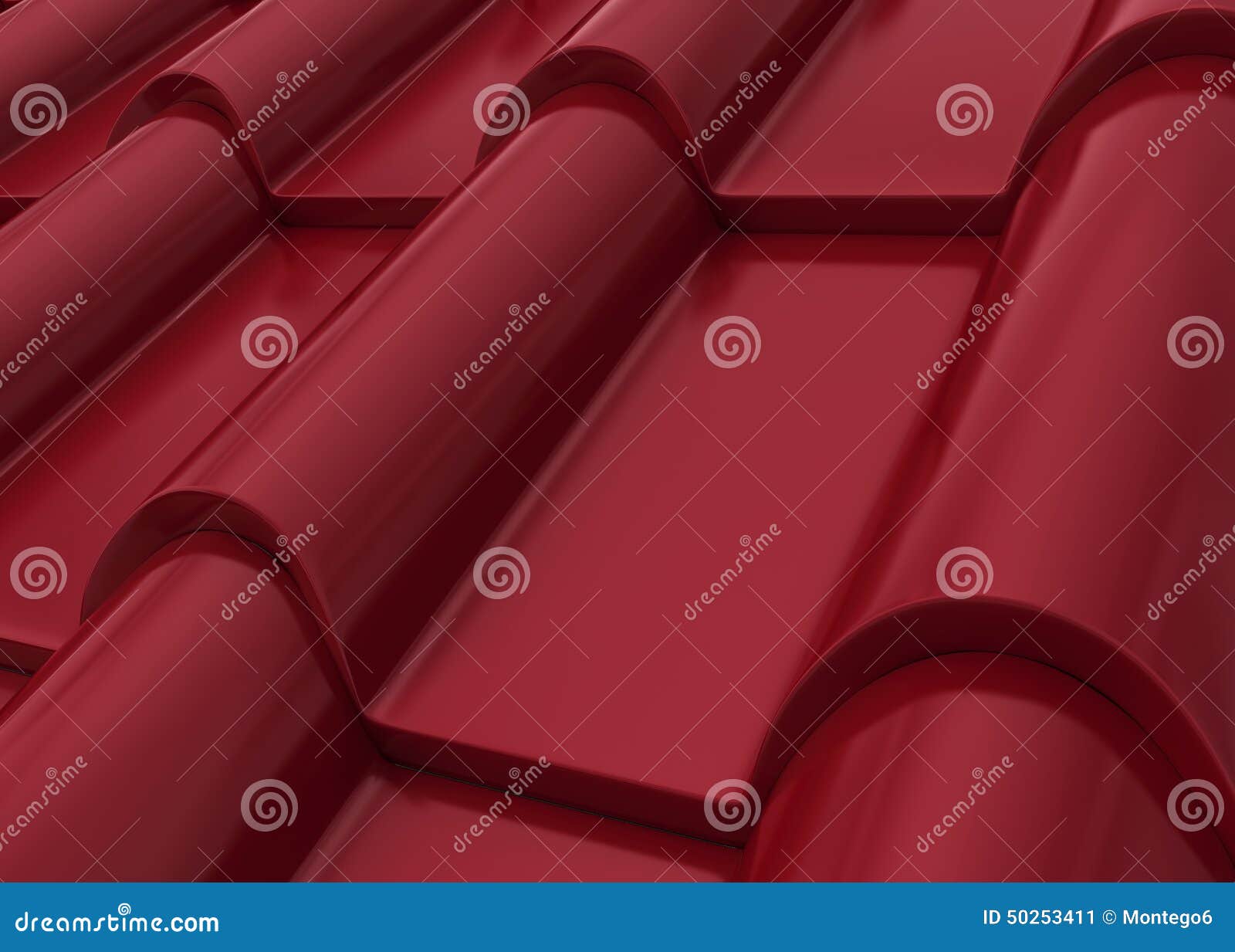 Roof tiles. 3d illustration on white background