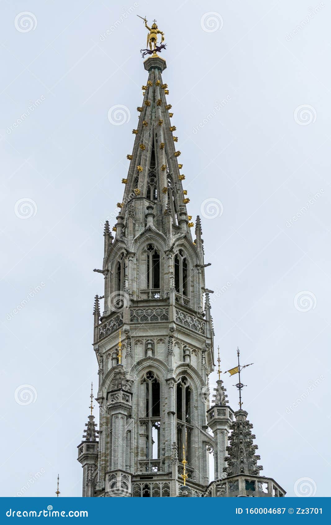 Roof of the Tower of City Halll with Architectural Details at the Grand ...