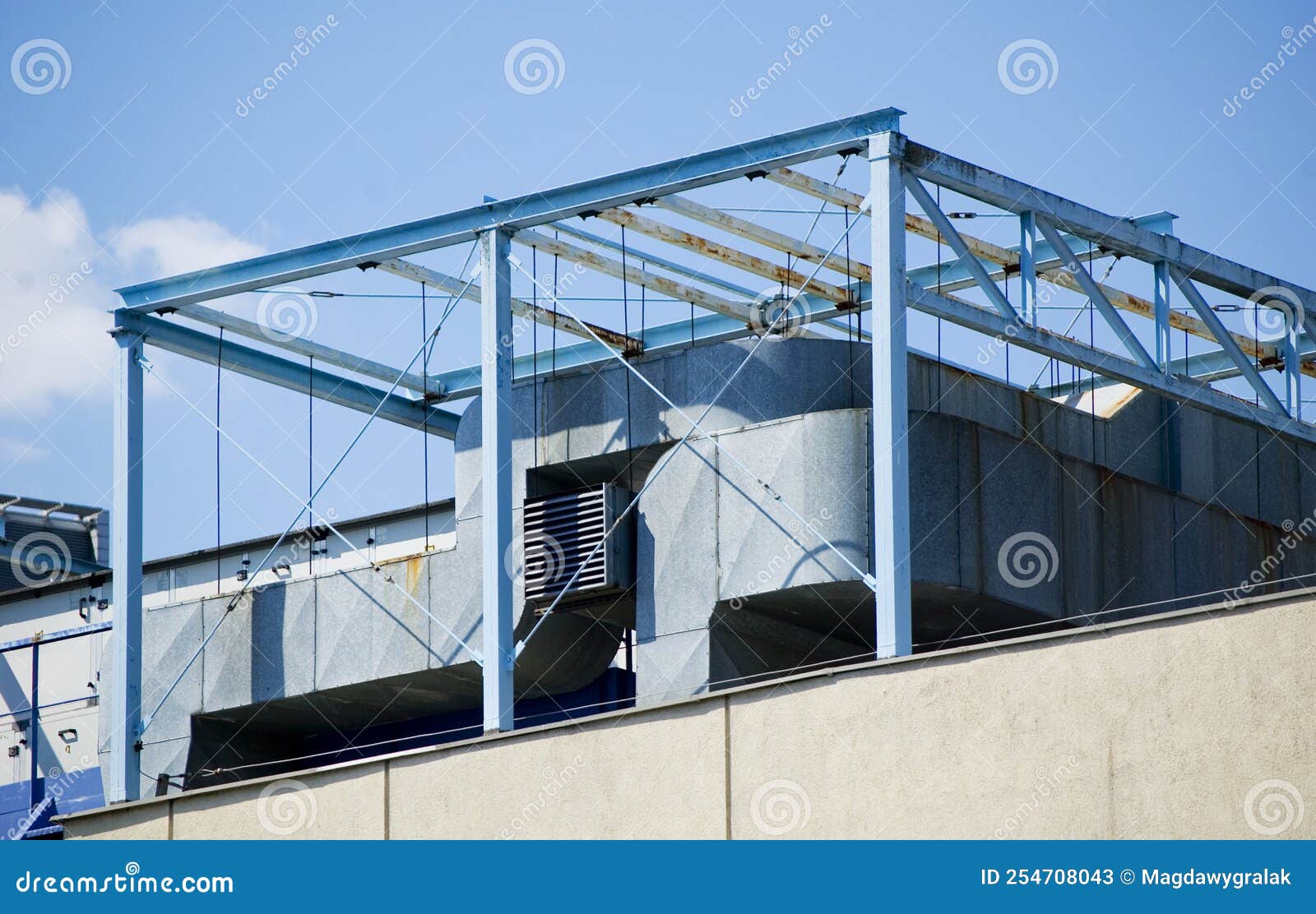 Roof Ventilation Ducts with Galvanized Steel Coating Stock Image Image of engineering